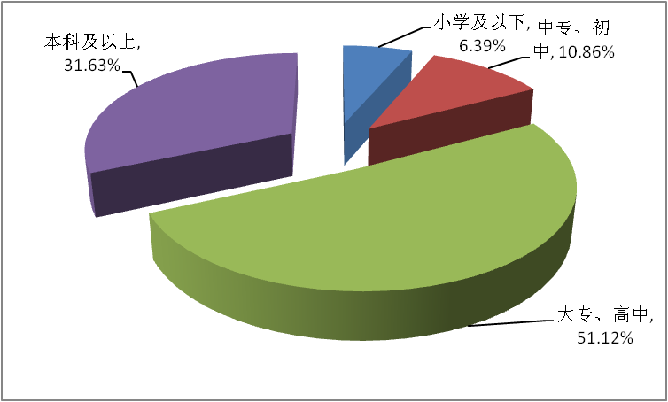 南京市城乡居民文化消费情况调查,南京市场调查公司,南京市场调研公司,被访者学历构成.png